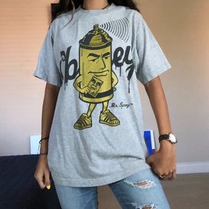 Mens Obey Mr.spray grey shirt